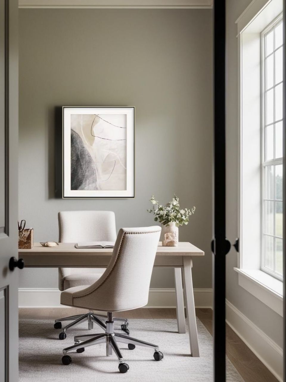 Framed Abstract Canvas Wall Art Set – 27.5" x 19.6"