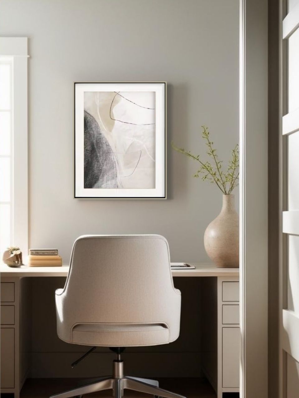 Framed Abstract Canvas Wall Art Set – 27.5" x 19.6"
