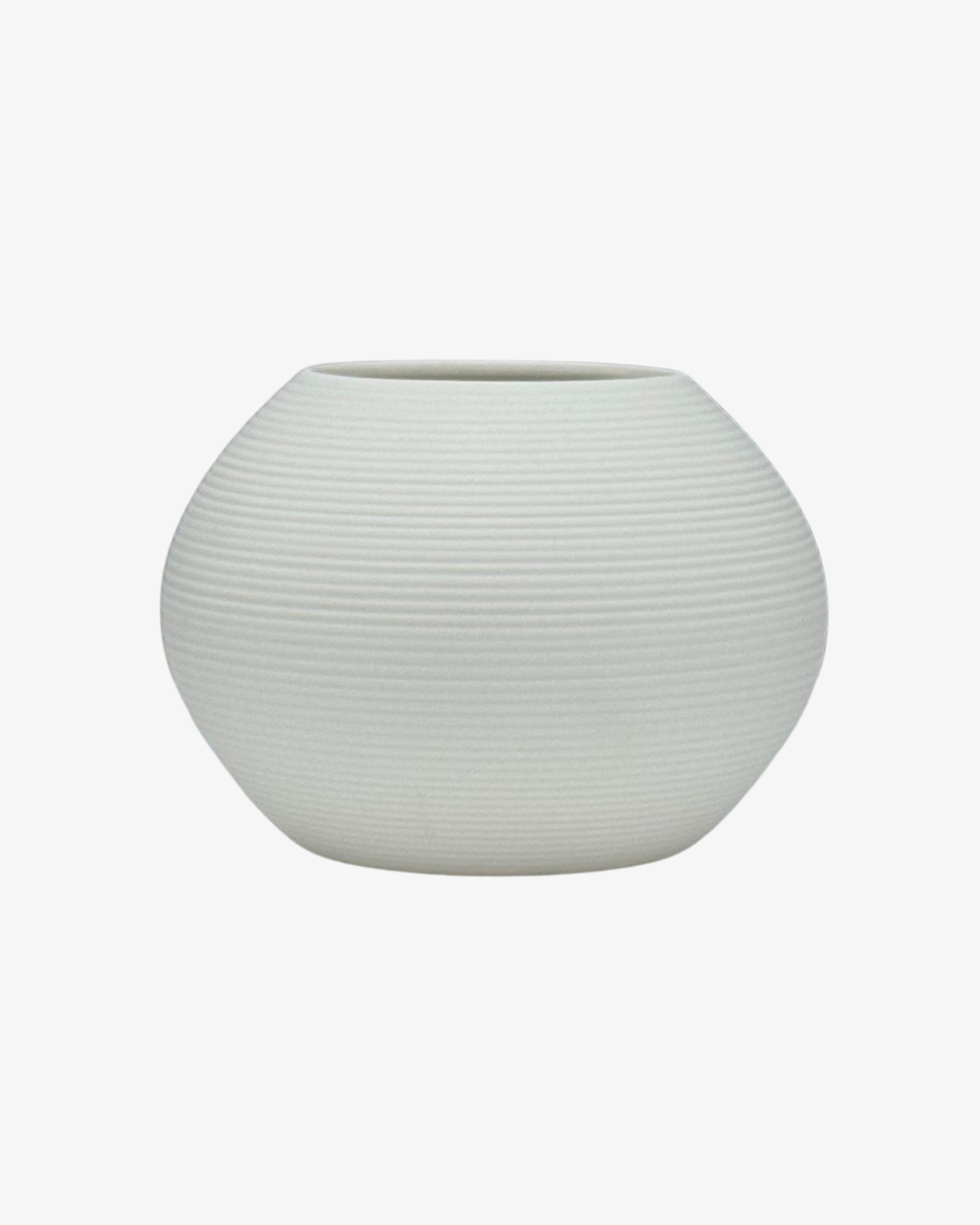 Jarrón blanco con forma redondeada Orb - 12 cm