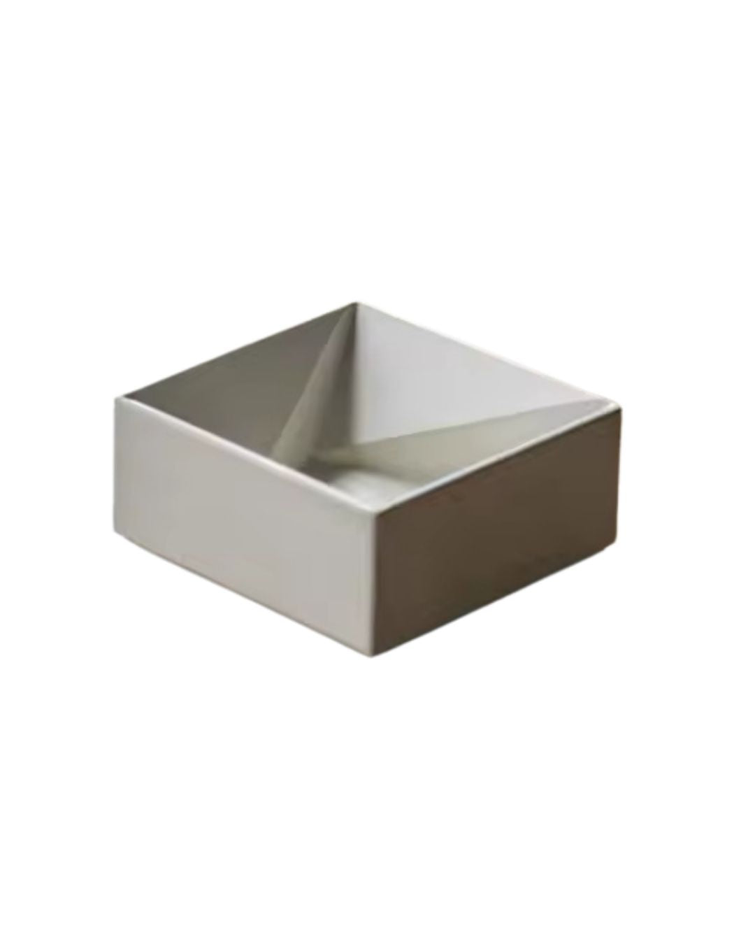 Premium gray concrete valet tray catch-all on white background