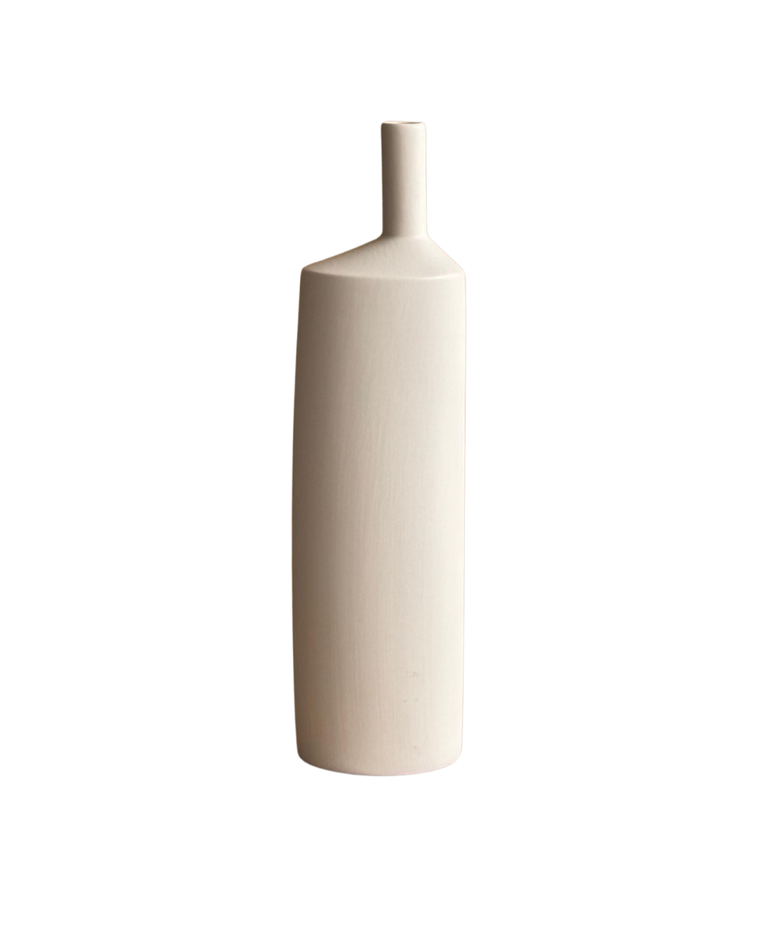Jarrón delgado tipo botella con silueta recta - 20 cm.