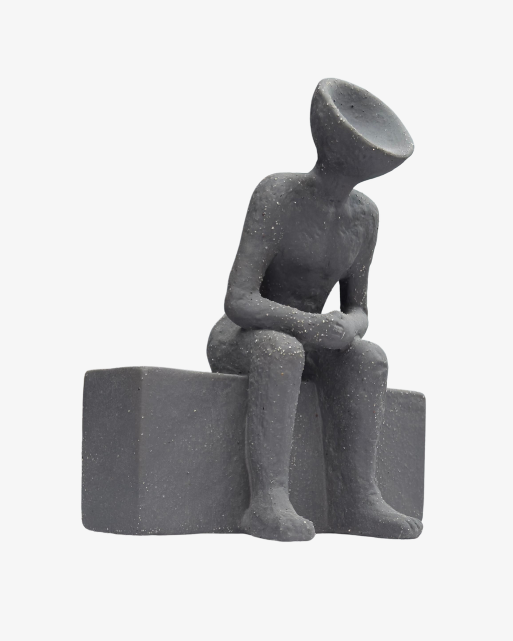 Escultura estilo rústico gris