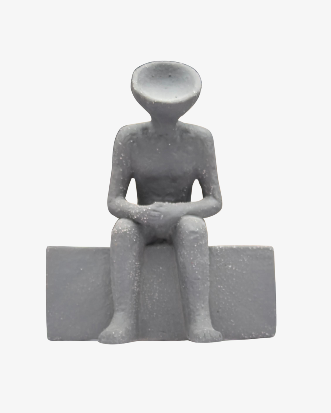 Escultura estilo rústico gris