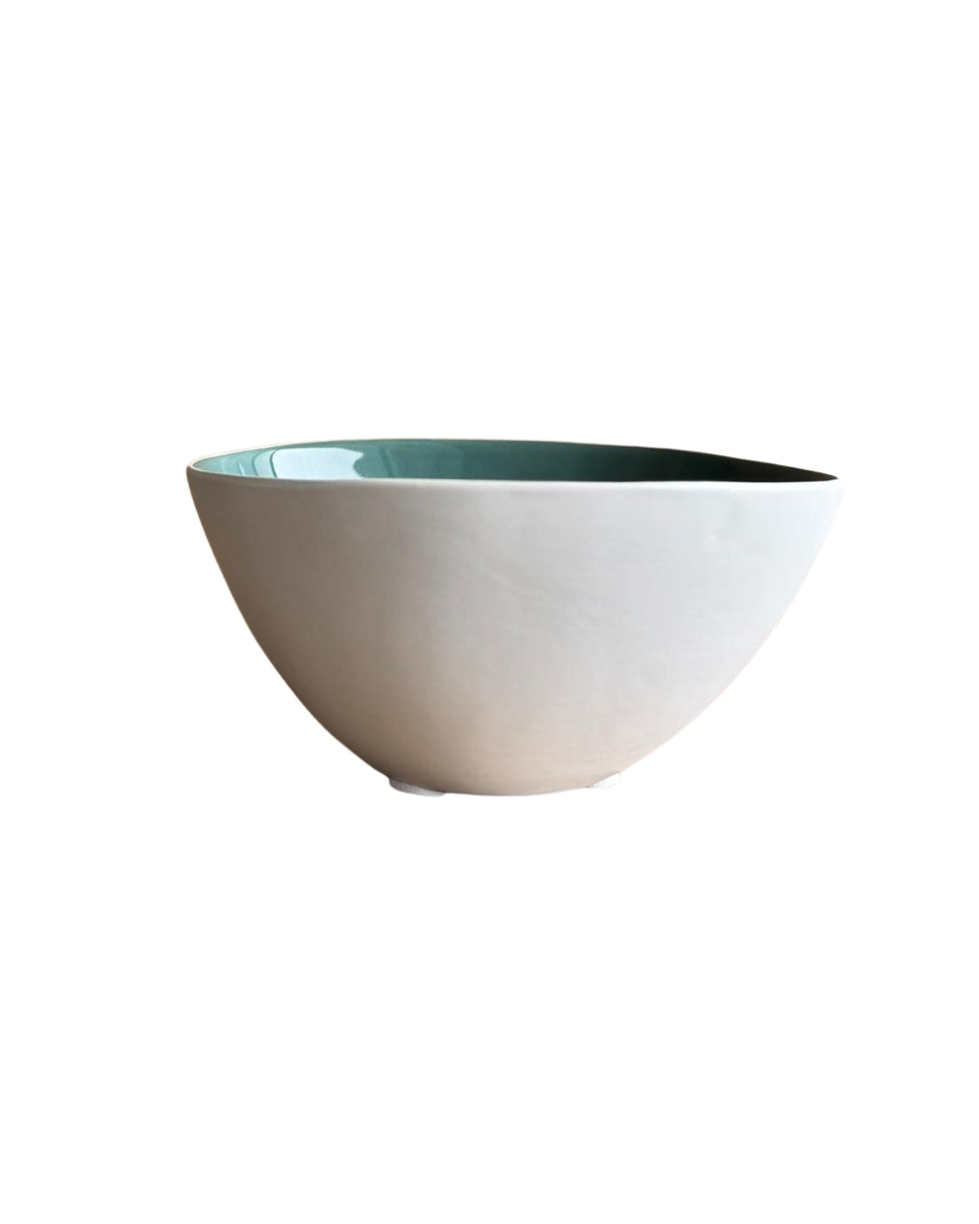 Bowl decorativo blanco y verde