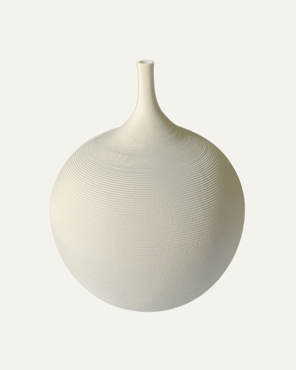Jarrón blanco de forma esferíca 17 cm. - Globe