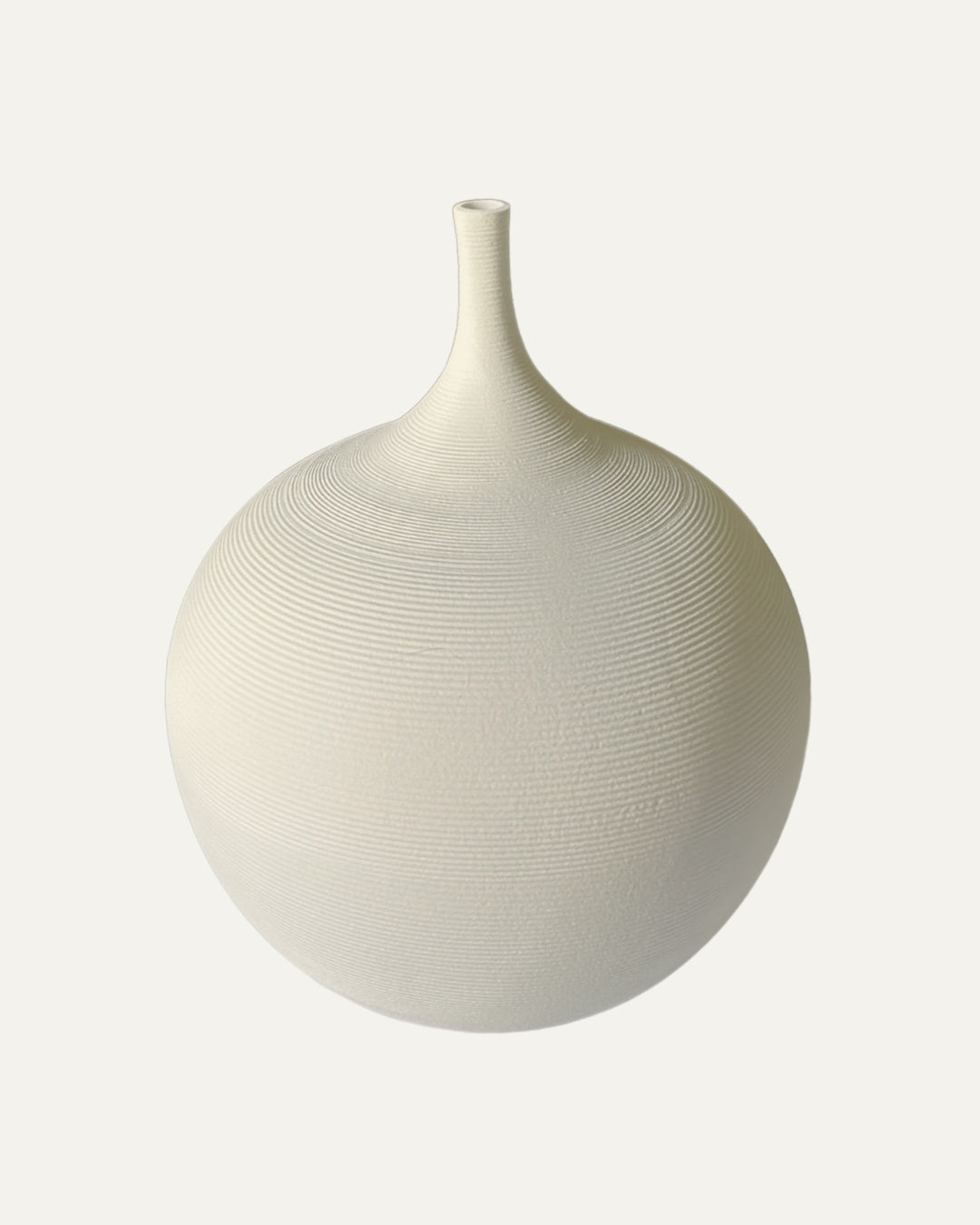 Jarrón blanco de forma esferíca 17 cm. - Globe