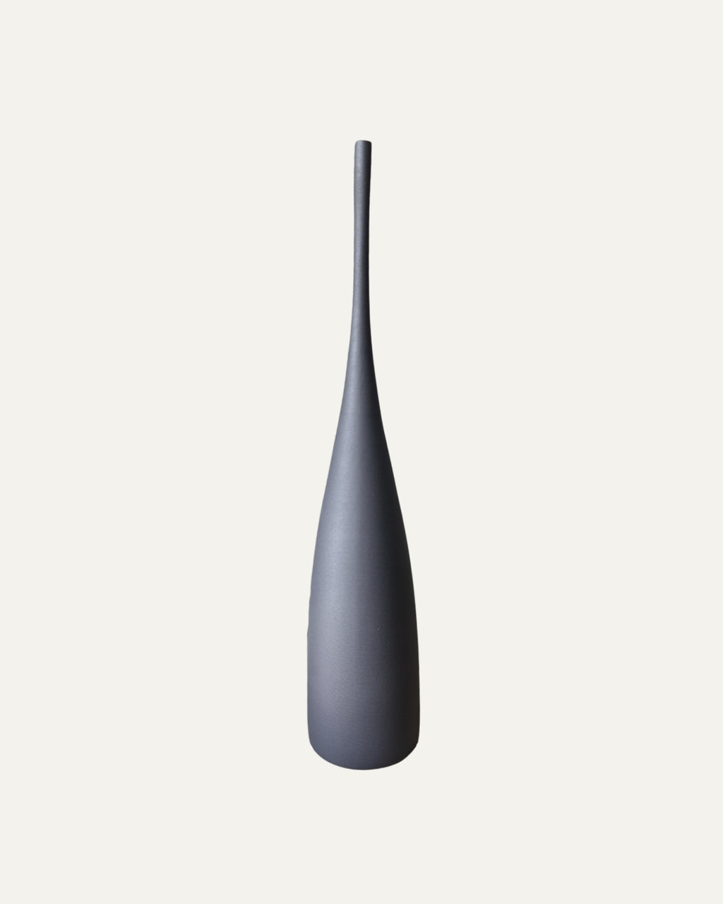 Jarrón negro de forma delgada y alargada 45 cm. - Elon