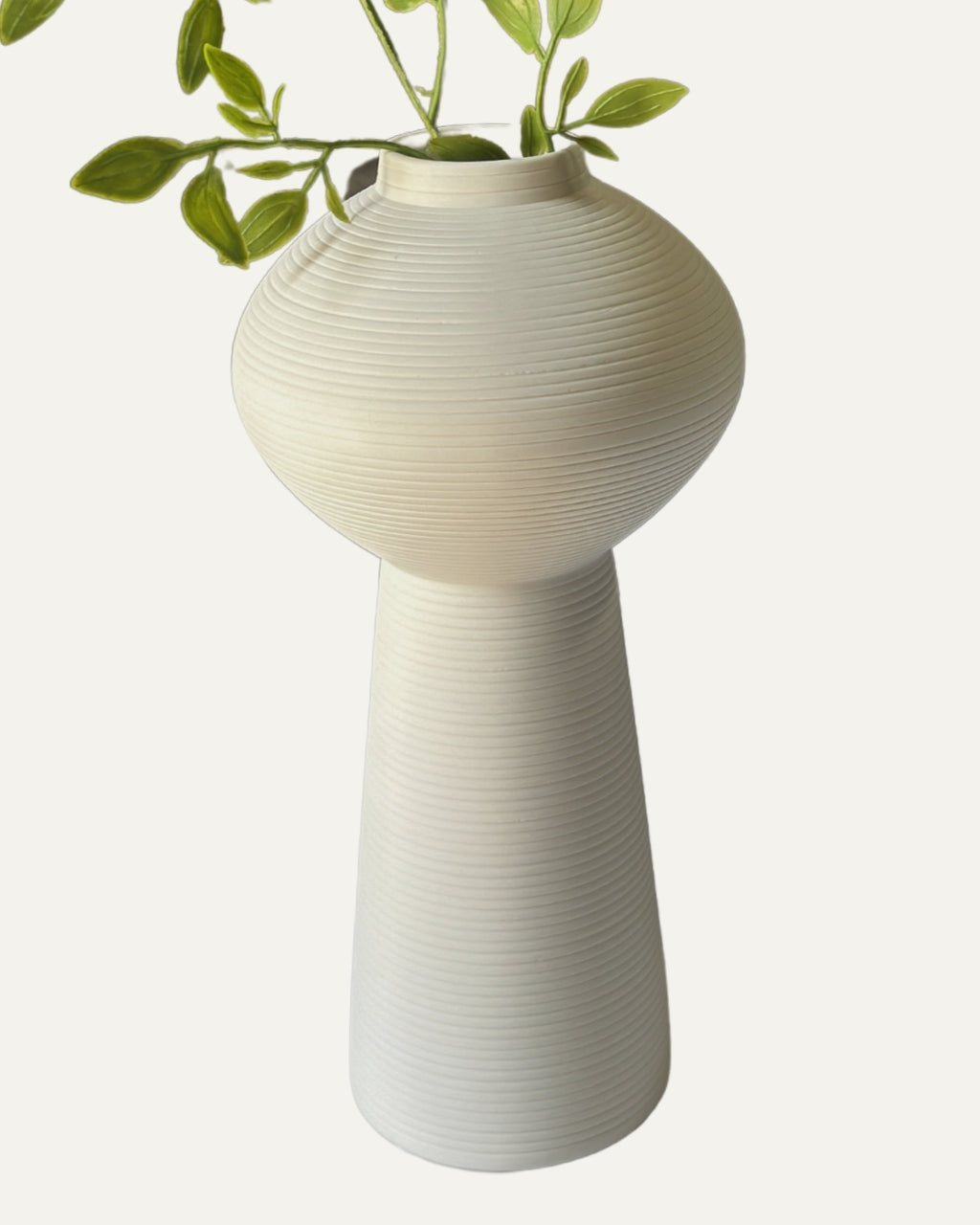 Jarrón de cerámica blanco Kuppel - 25 cm alto
