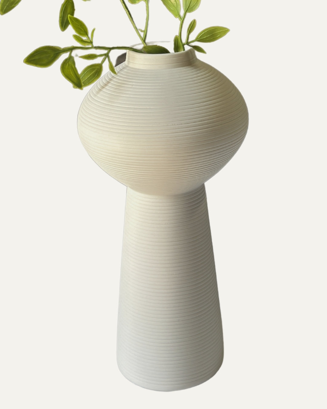 Jarrón de cerámica blanco Kuppel - 25 cm alto