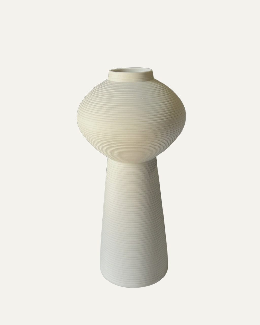 Jarrón de cerámica blanco Kuppel - 25 cm alto