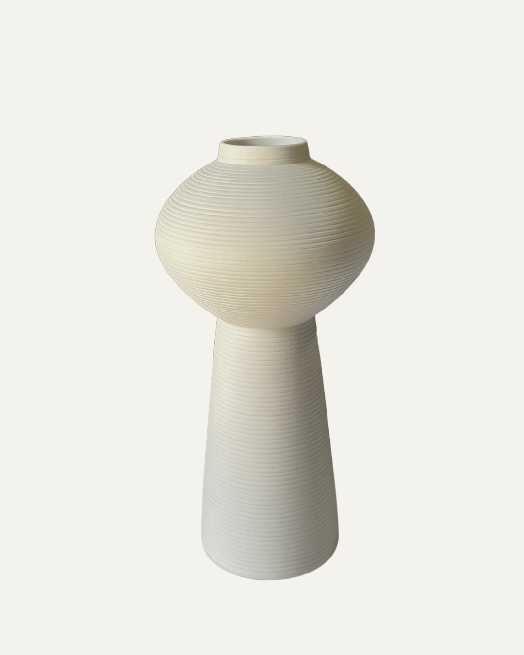 Jarrón de cerámica blanco Kuppel - 25 cm alto