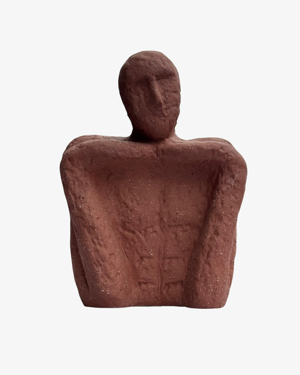 Escultura estilo rústico pensativo