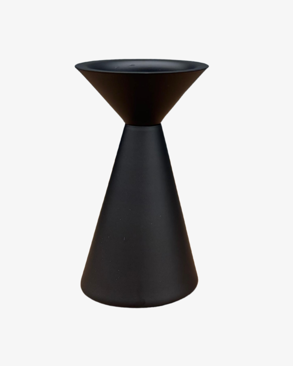 Konor - Portavelas de metal negro