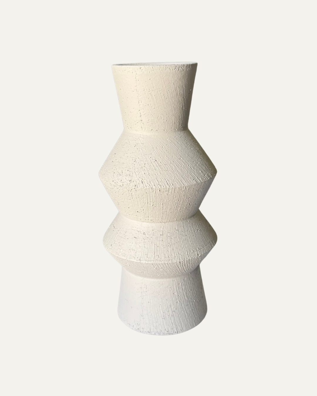 Jarrón terracota con silueta zigzag 30 cm. -  Twist