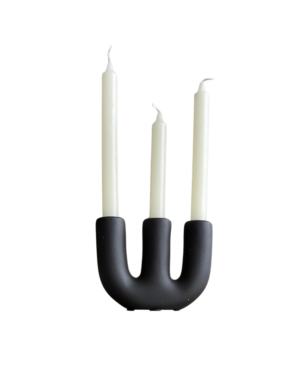 Trident -  Candelabro de cerámica para 3 velas