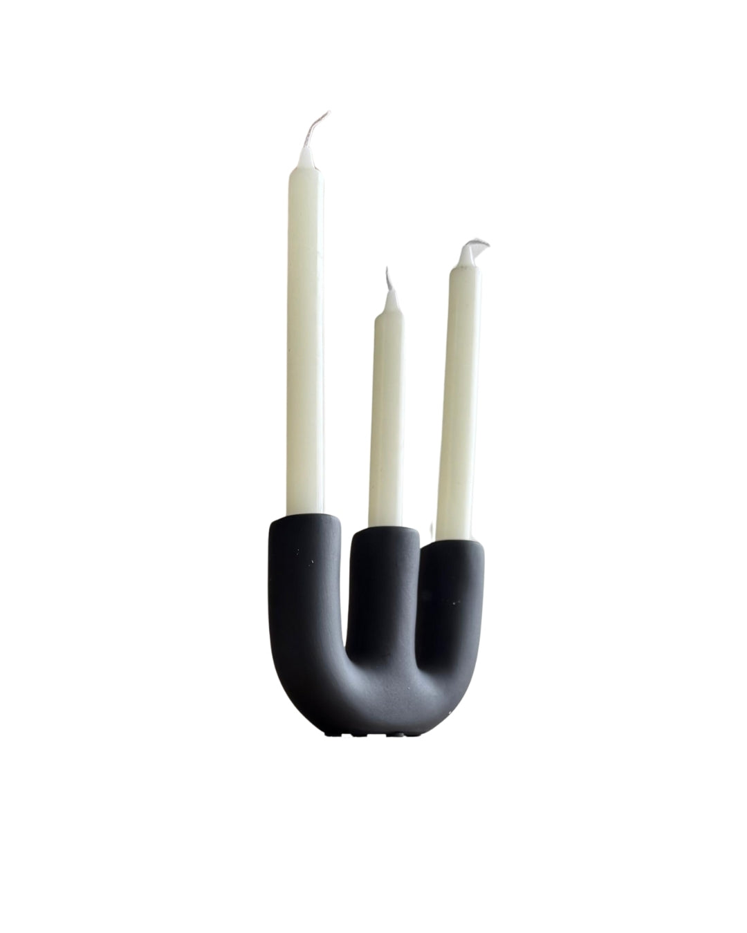 Trident -  Candelabro de cerámica para 3 velas