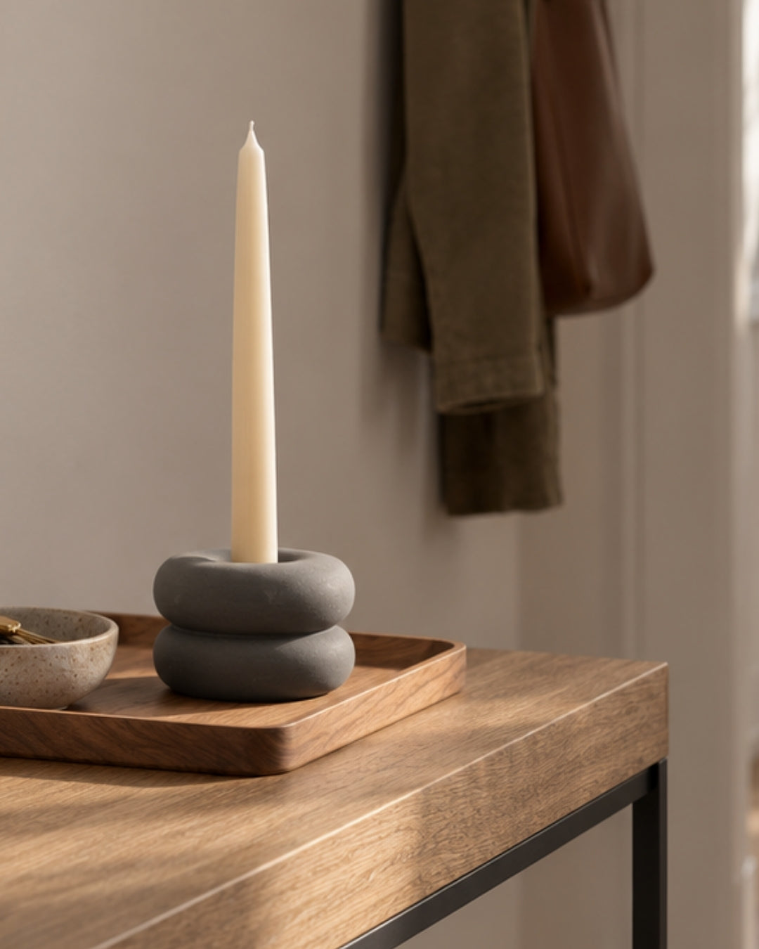 Portavelas de cerámica - Roll