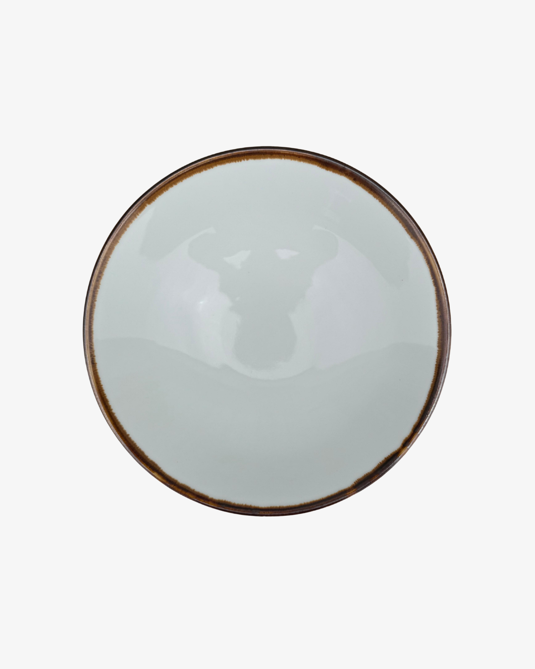 Bowl decorativo marrón y blanco