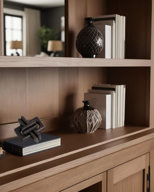 Knot in a bookcase