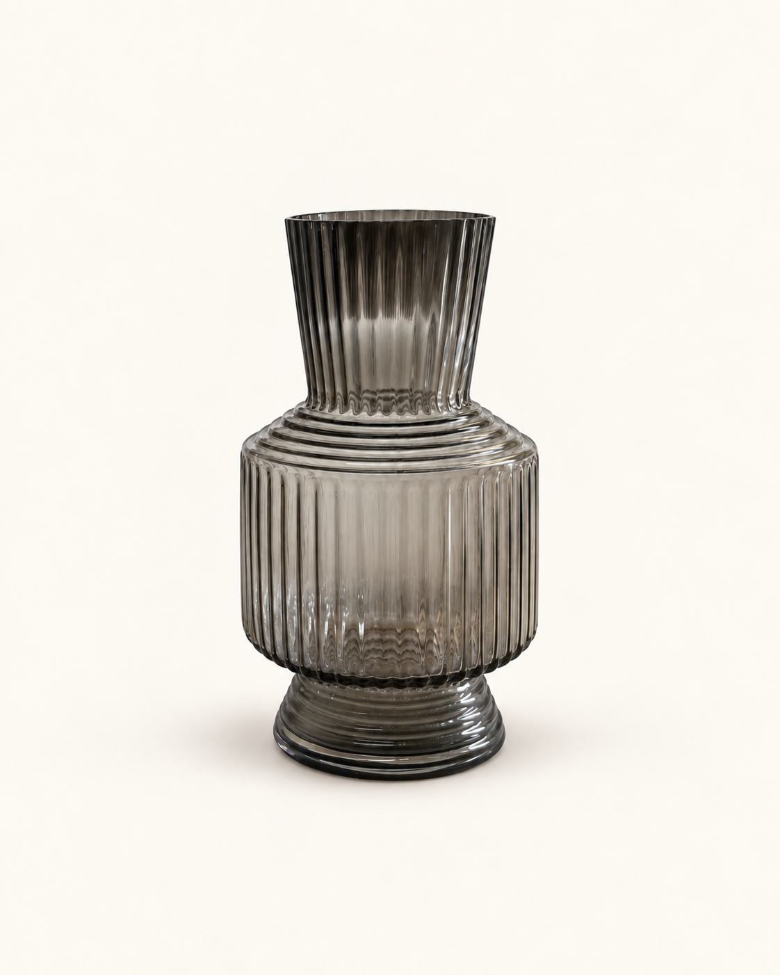 Jarrón de vidrio texturizado 25 cm - Dórica