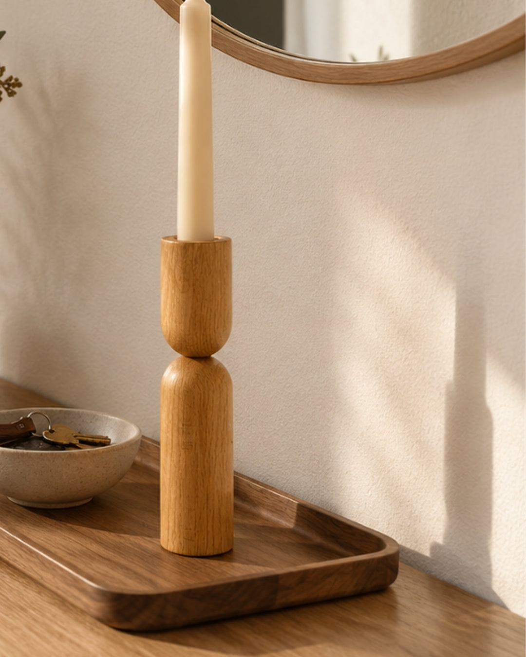 Portavelas de madera - Figur