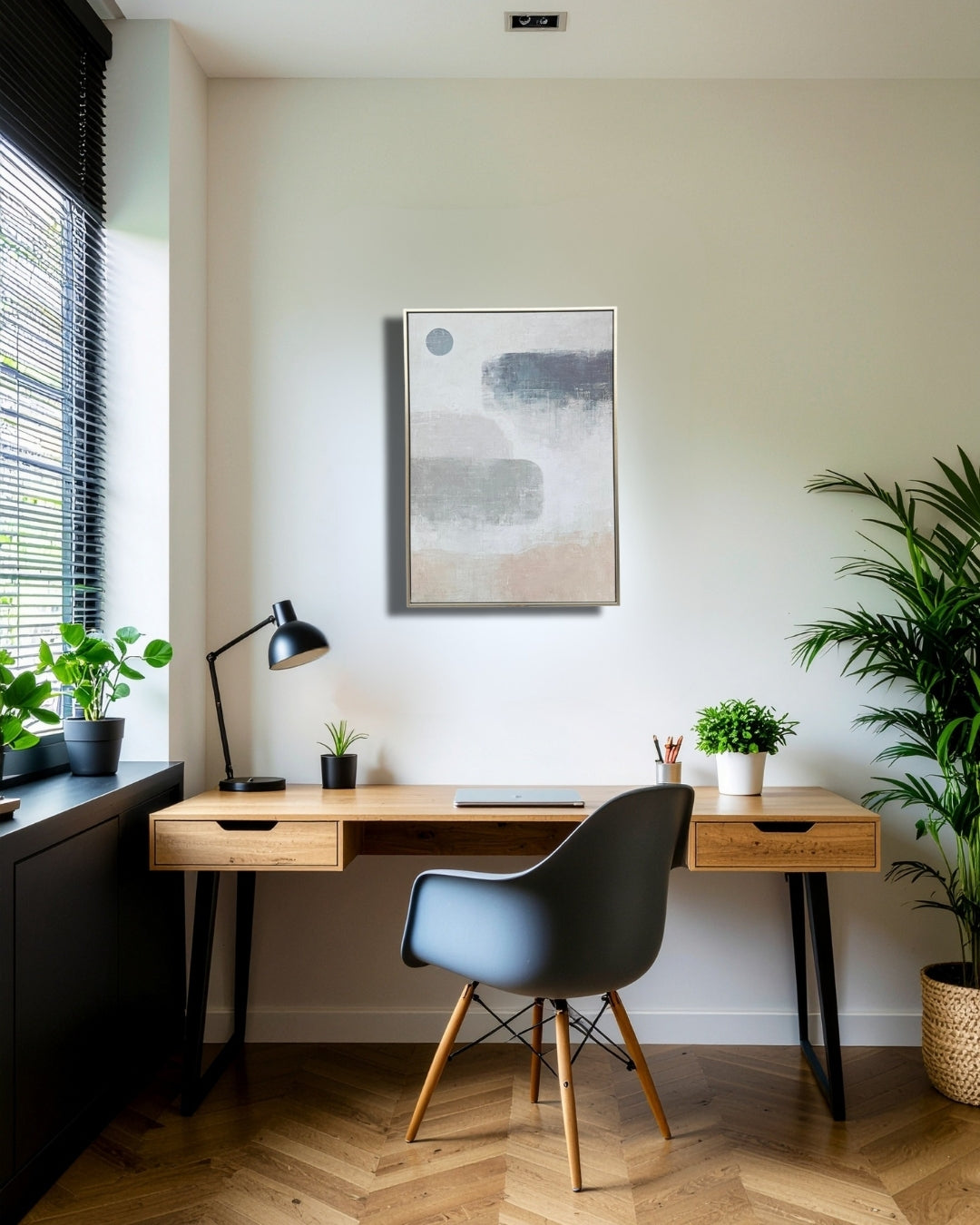 Cuadro abstracto 50 x 70cm., Azure Mist