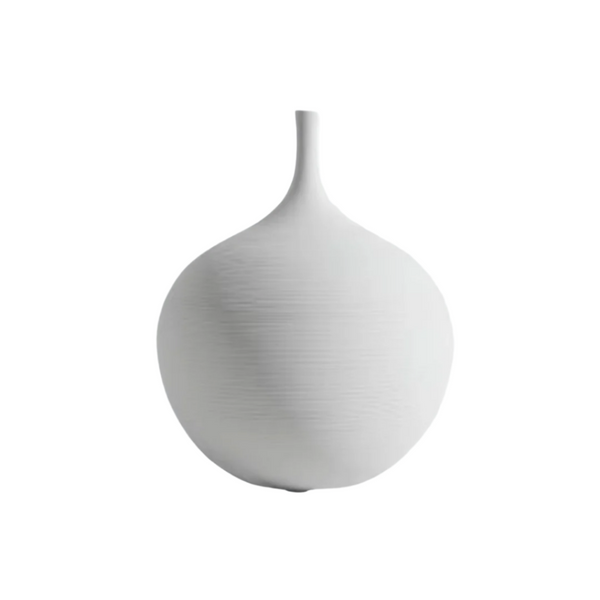 Globe - Round White Ceramic Vase