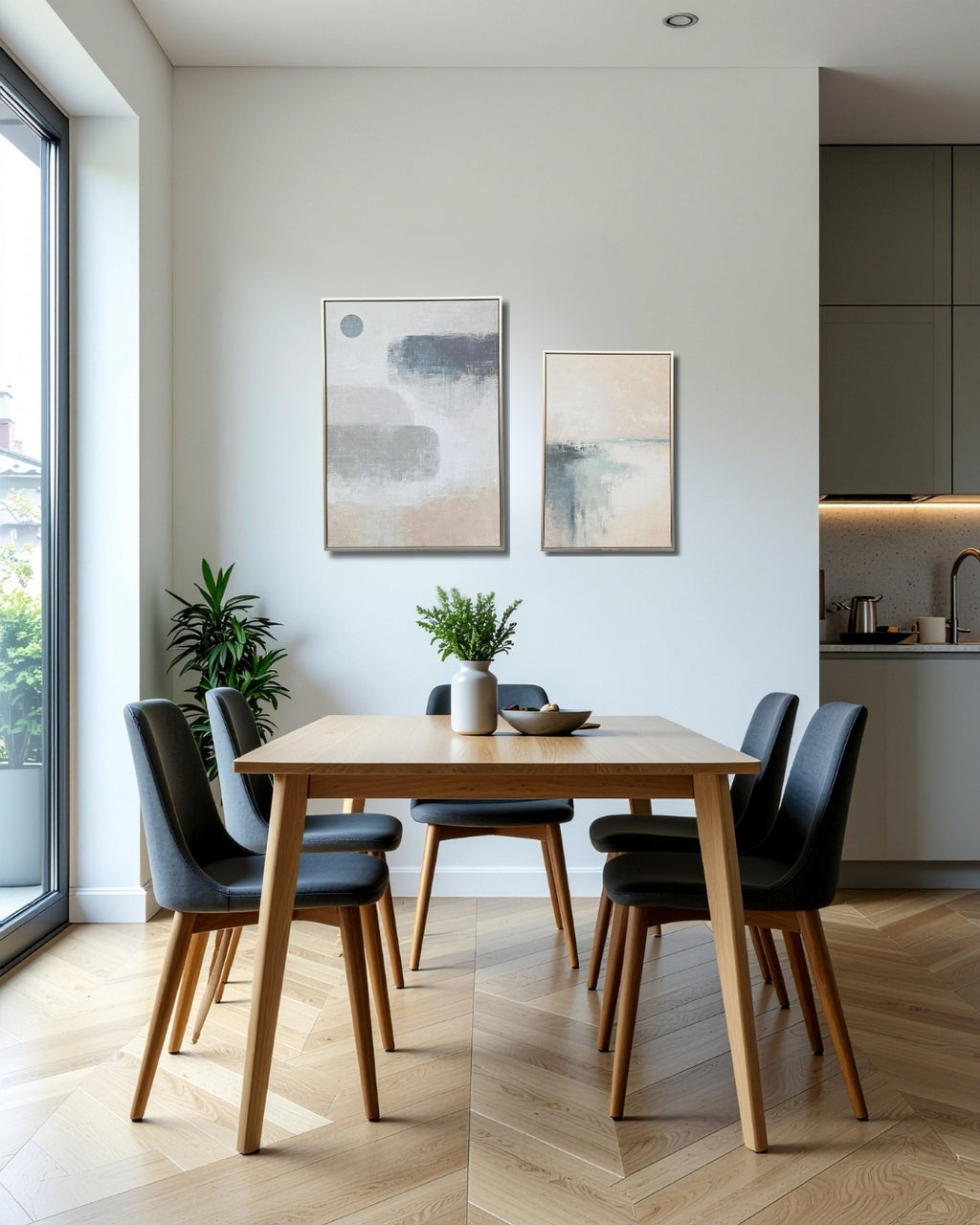 Set de 2 cuadros gray & light blue