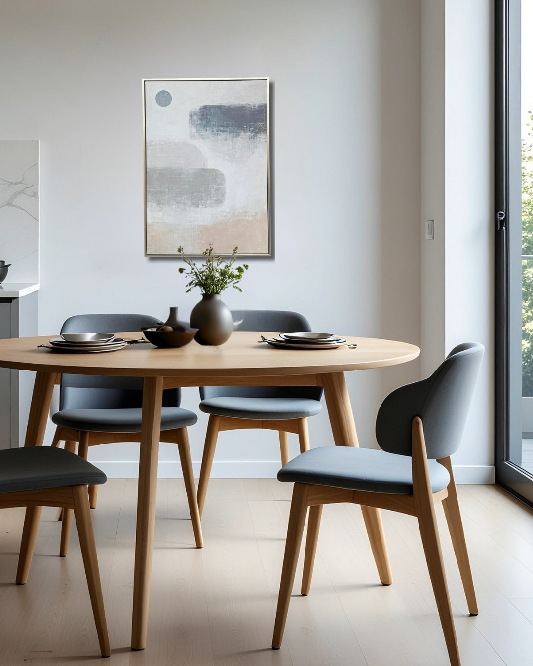 Cuadro abstracto 50 x 70cm., Azure Mist