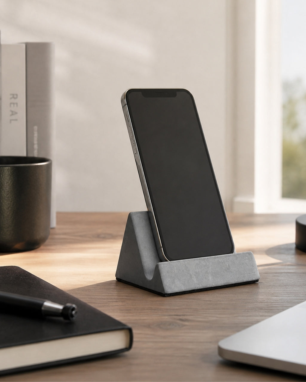 Soporte para celular ejecutivo de concreto - Dusserdolf