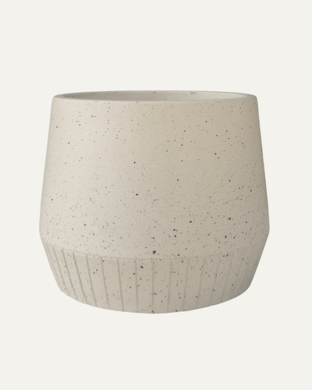 Macetero jaspeado con relieve de líneas - Ginebra