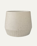 Macetero jaspeado con relieve de líneas - Ginebra