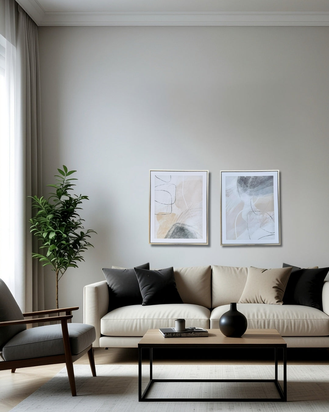 Set de 2 cuadros Milan