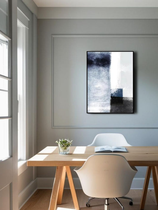 Dusk - 47.2" x 35.4" Framed Abstract Canvas Wall Art