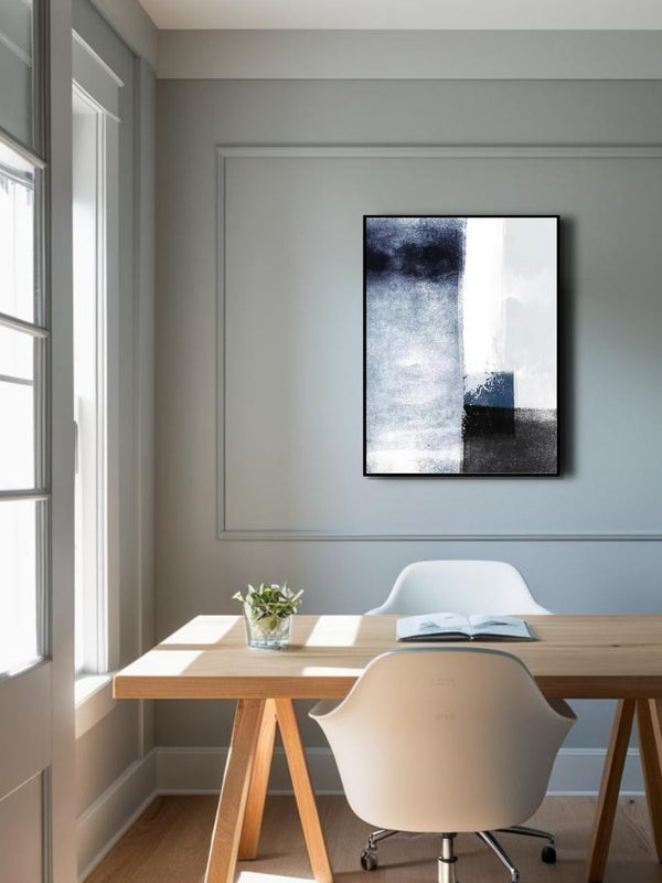 Dusk - 47.2" x 35.4" Framed Abstract Canvas Wall Art