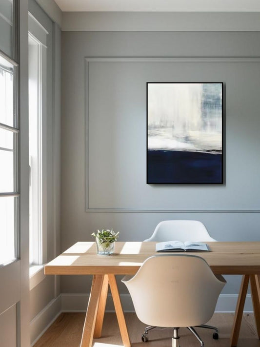 Horizon - 47.2" x 35.4" Framed Abstract Canvas Wall Art