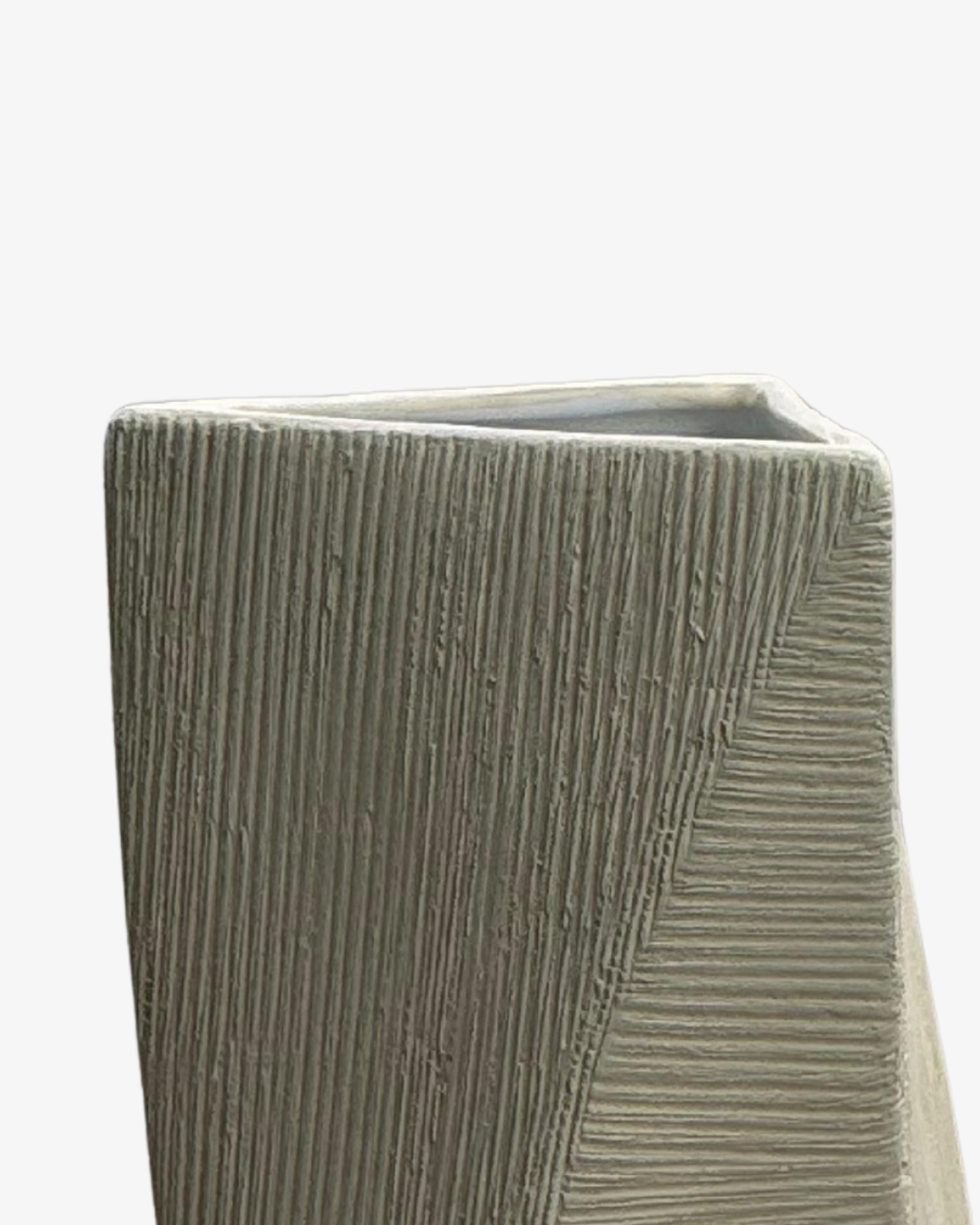 Jarrón de cerámica beige texturizado Bue
