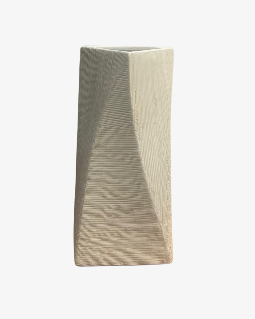 Jarrón de cerámica beige texturizado Bue