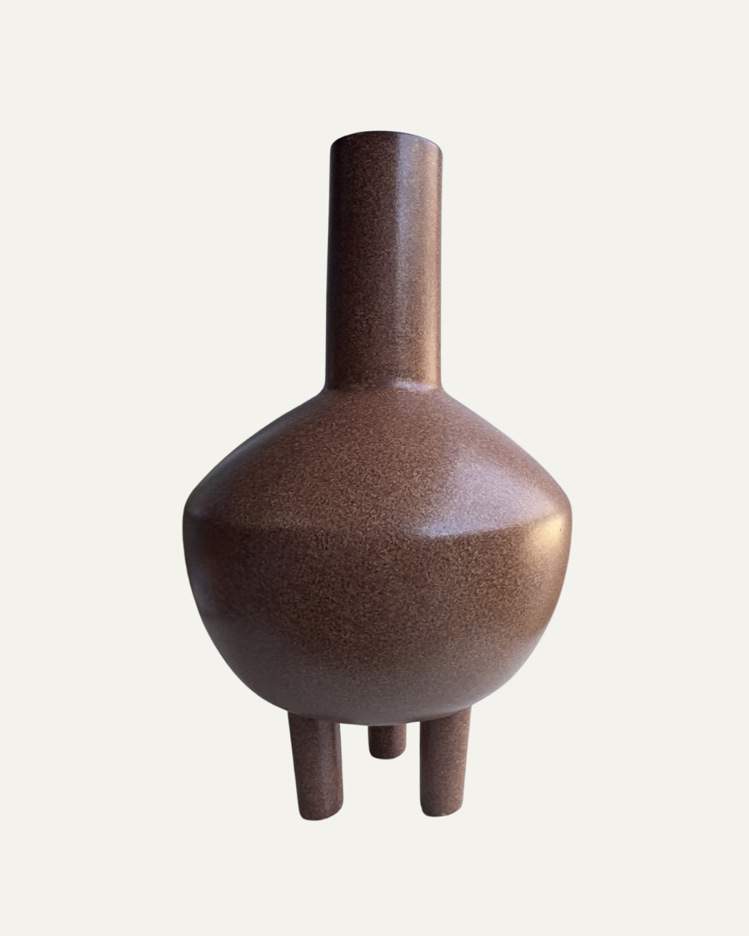 Jarrón escultórico con tres patas Kiwi - 37 cm.