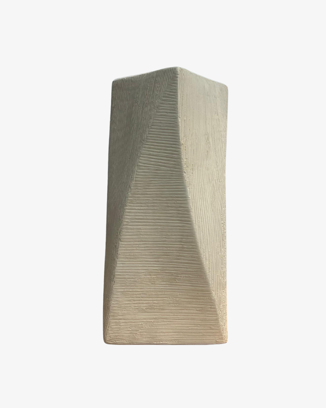 Jarrón de cerámica beige texturizado Bue