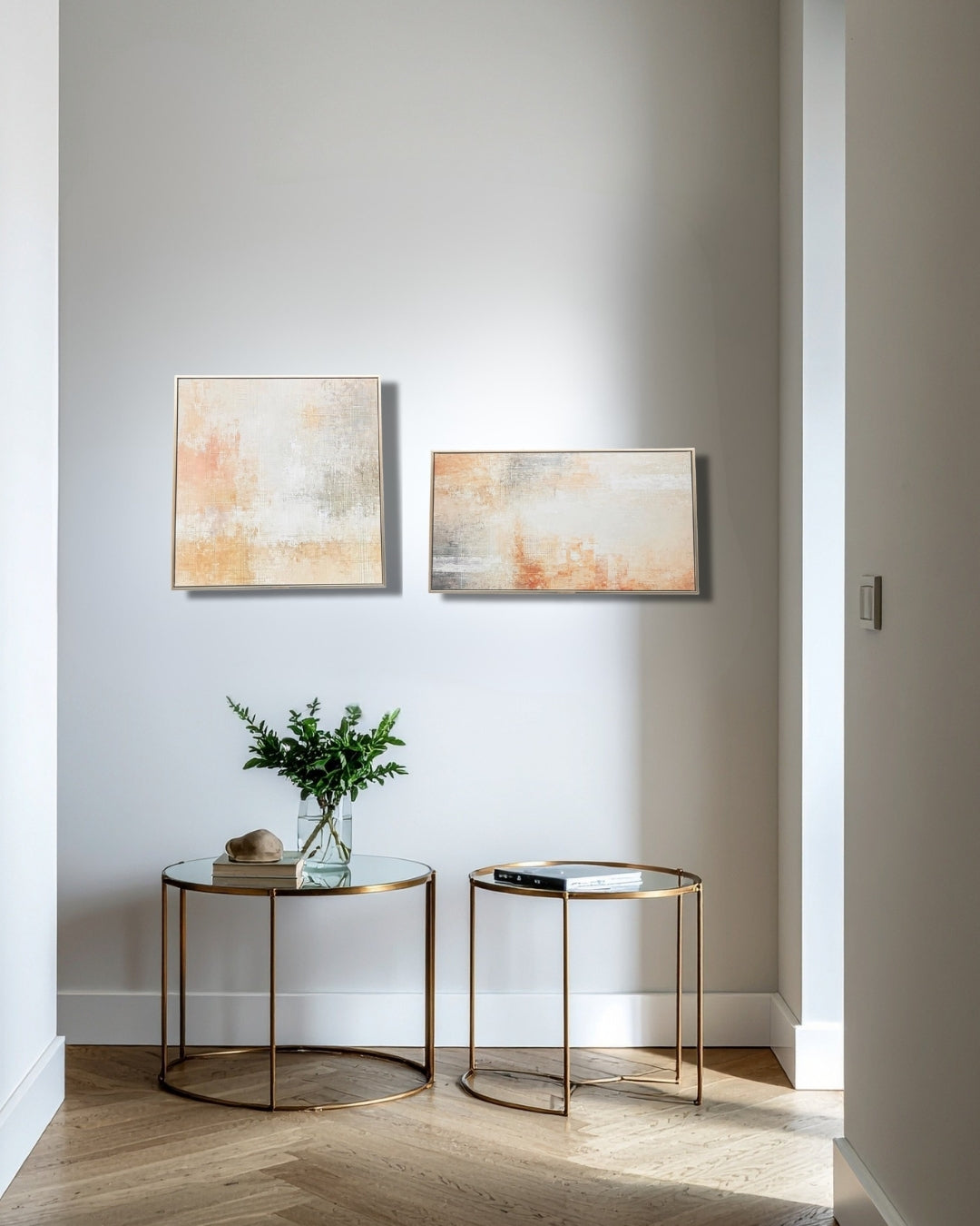 Set de 2 cuadros colores tierra