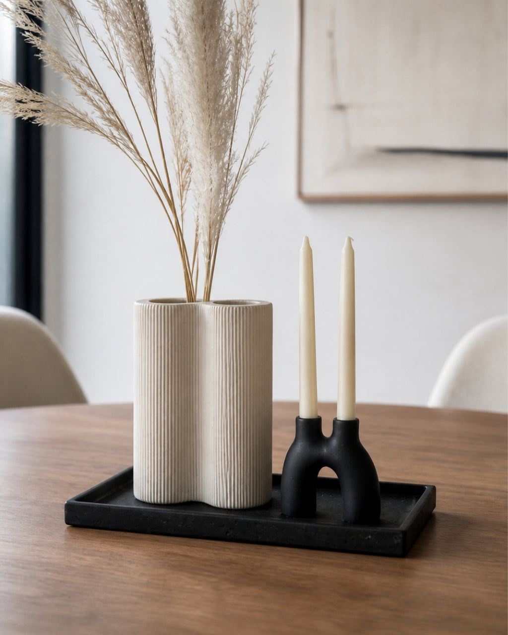 Candelabro de cerámica para 2 velas - Kvist