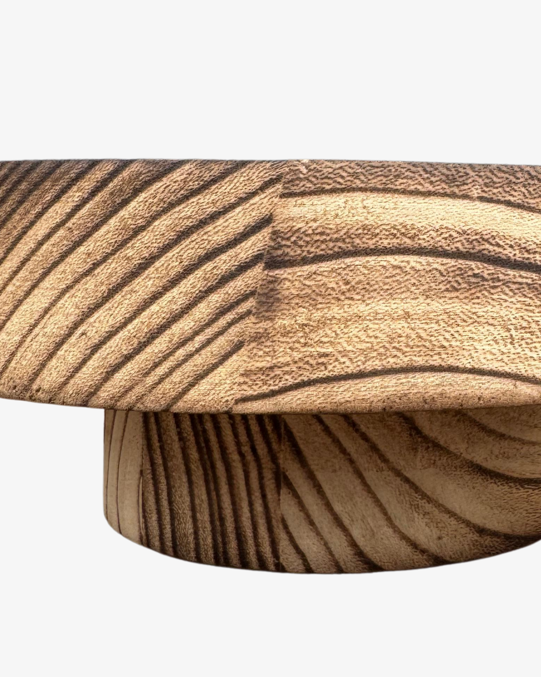 Portobello - Bowl decorativo de madera de estilo rústico