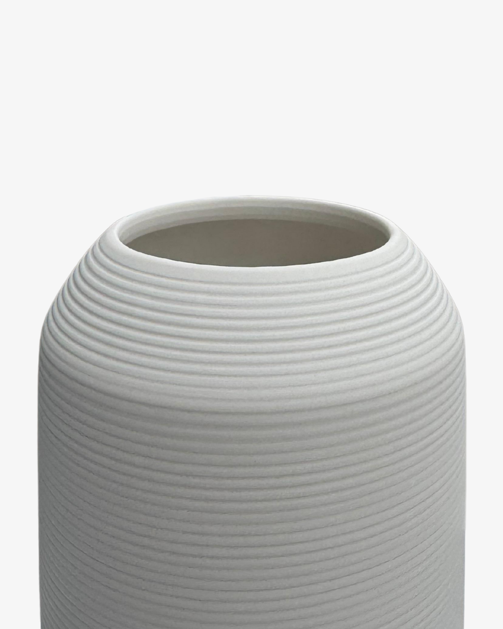 Jarrón blanco con silueta cilindrica Oslo - 20 cm.