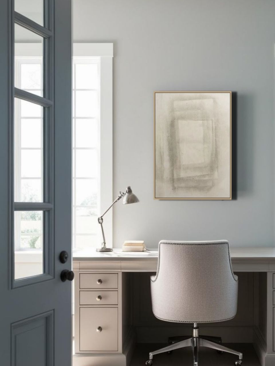 Portal of Shadows - 27.5" x 19.6" Framed Abstract Canvas Wall Art