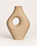 Jarrón de cerámica beige 23 cm - Suez