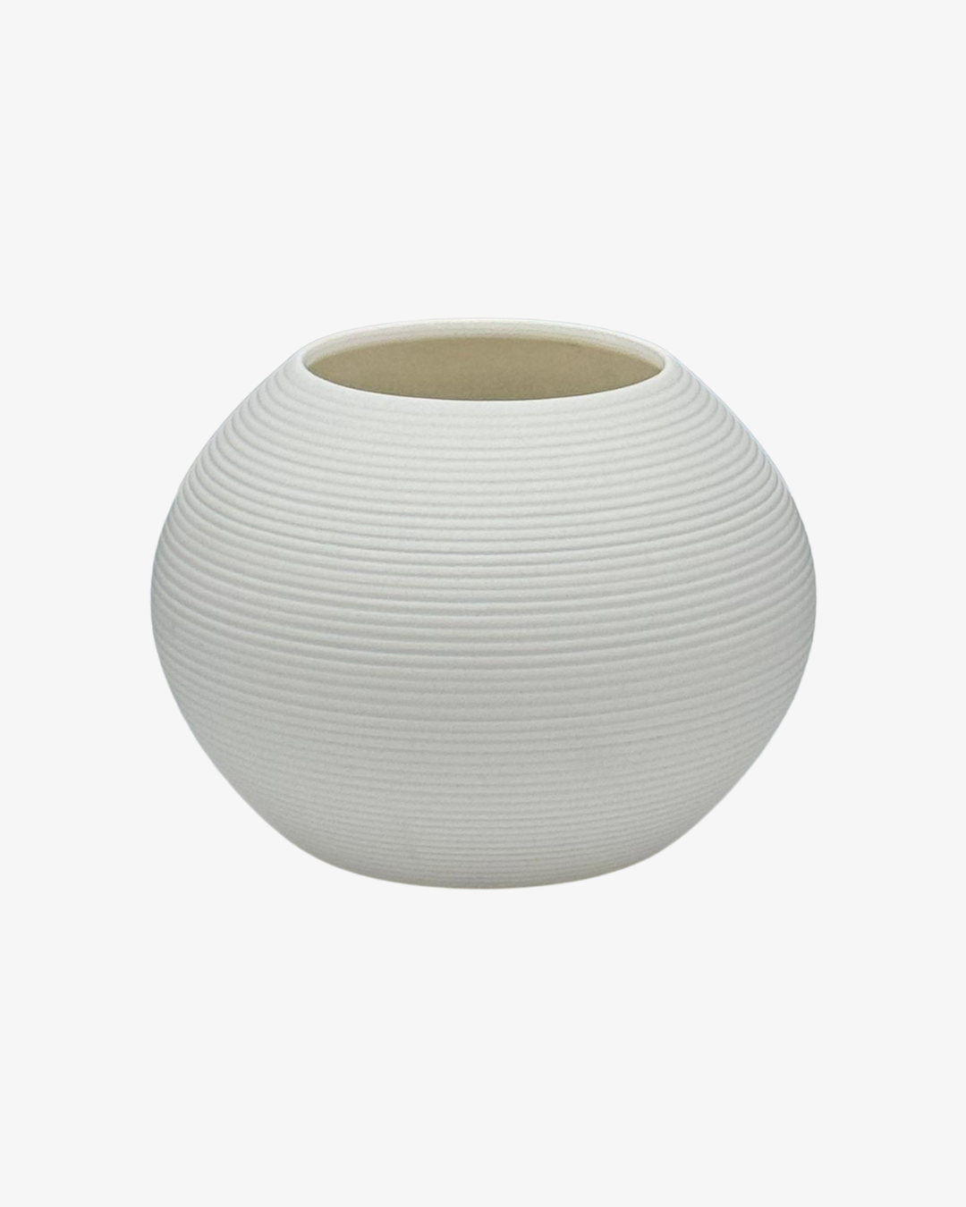 Jarrón blanco con forma redondeada Orb - 12 cm