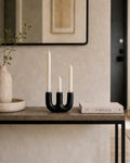 Trident -  Candelabro de cerámica para 3 velas