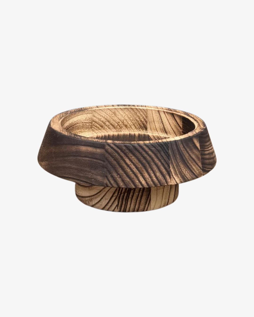 Portobello - Bowl decorativo de madera de estilo rústico