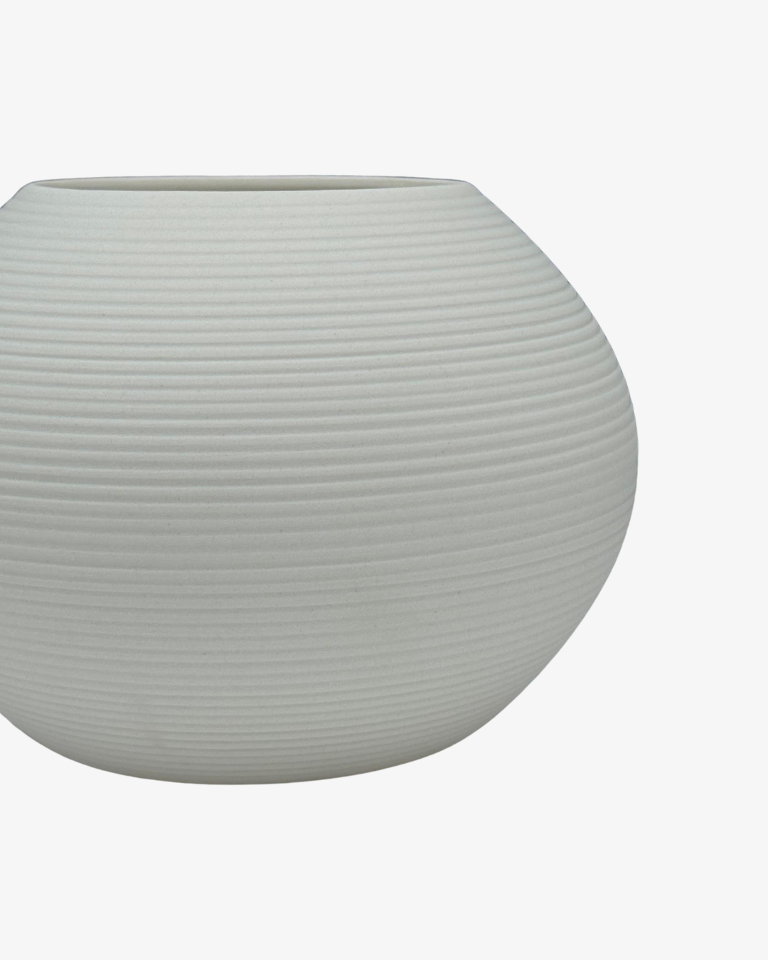 Jarrón blanco con forma redondeada Orb - 12 cm